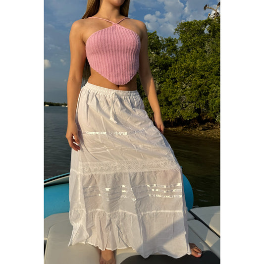 Women’s Long Cotton Lightweight Maxi Swimwear Cover-up Skirt