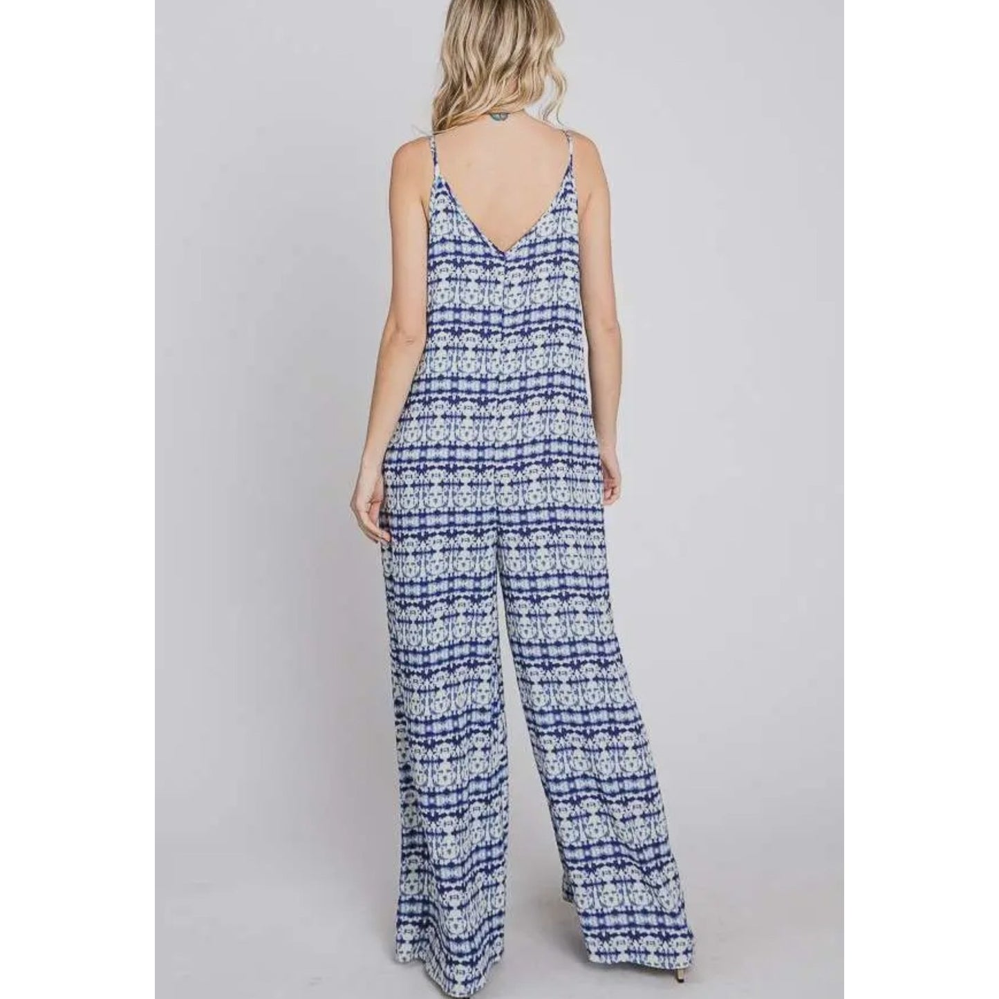 Tie dye wide leg cami jumpsuit