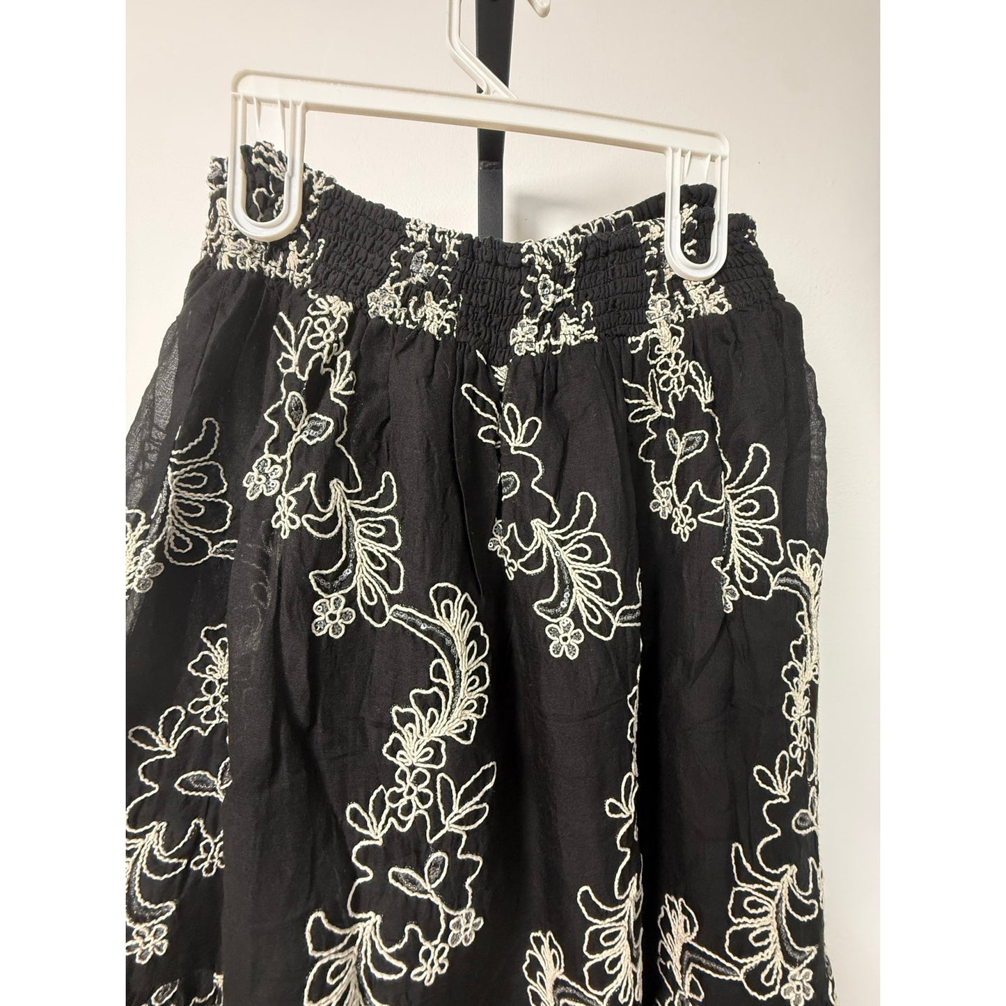 POL Embroidered Boho Maxi Skirt