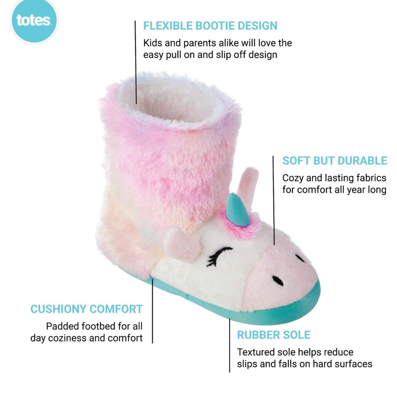 totes Girl's Boot Slipper