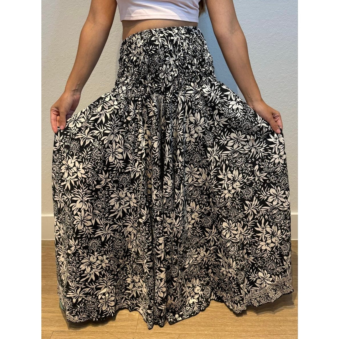 Maxi Pants Wide Leg High Waisted