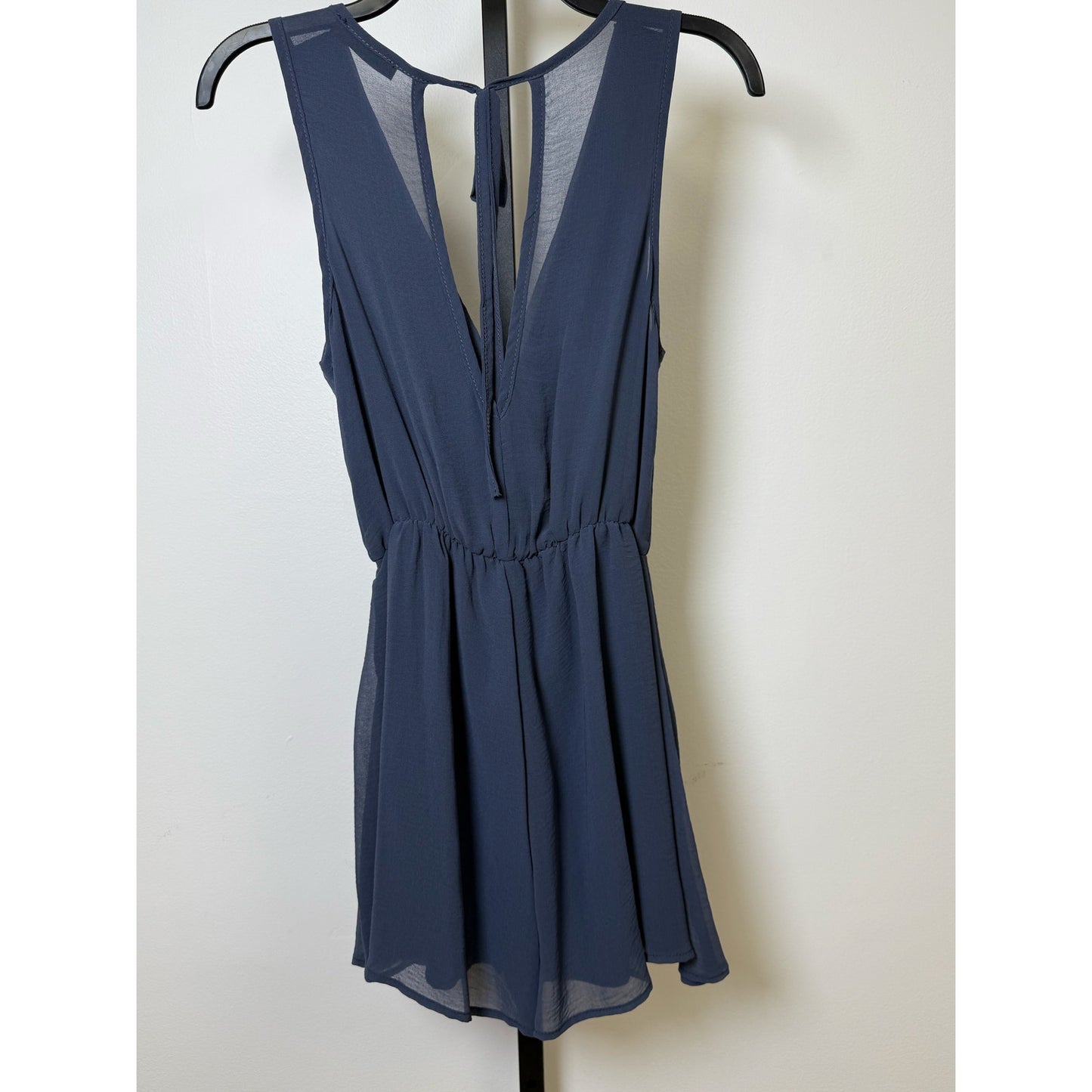 Blue V-Neck Sleeveless Romper | Lightweight Flowy Fit NWOT