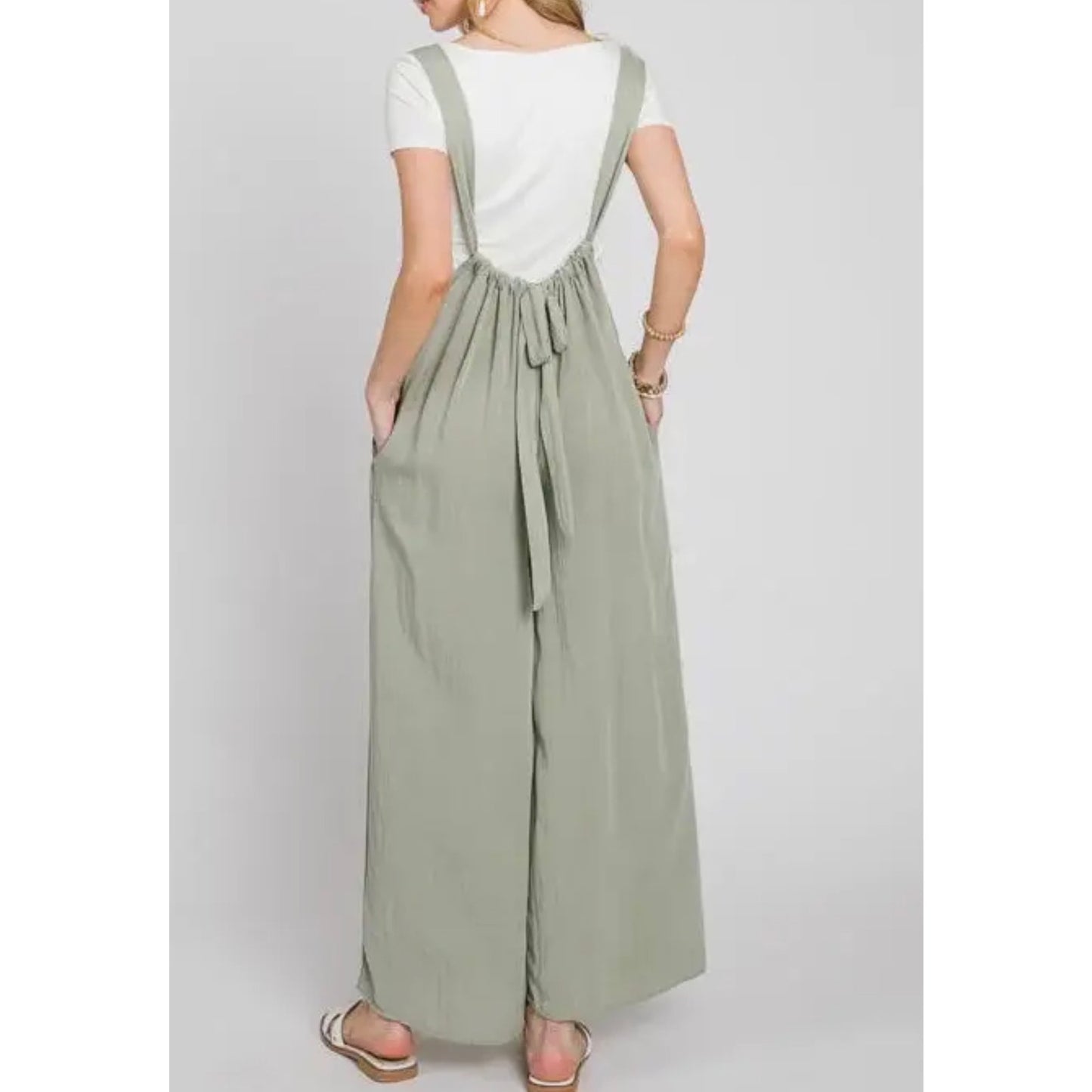 Washed Suspender Style Jumpsuit
