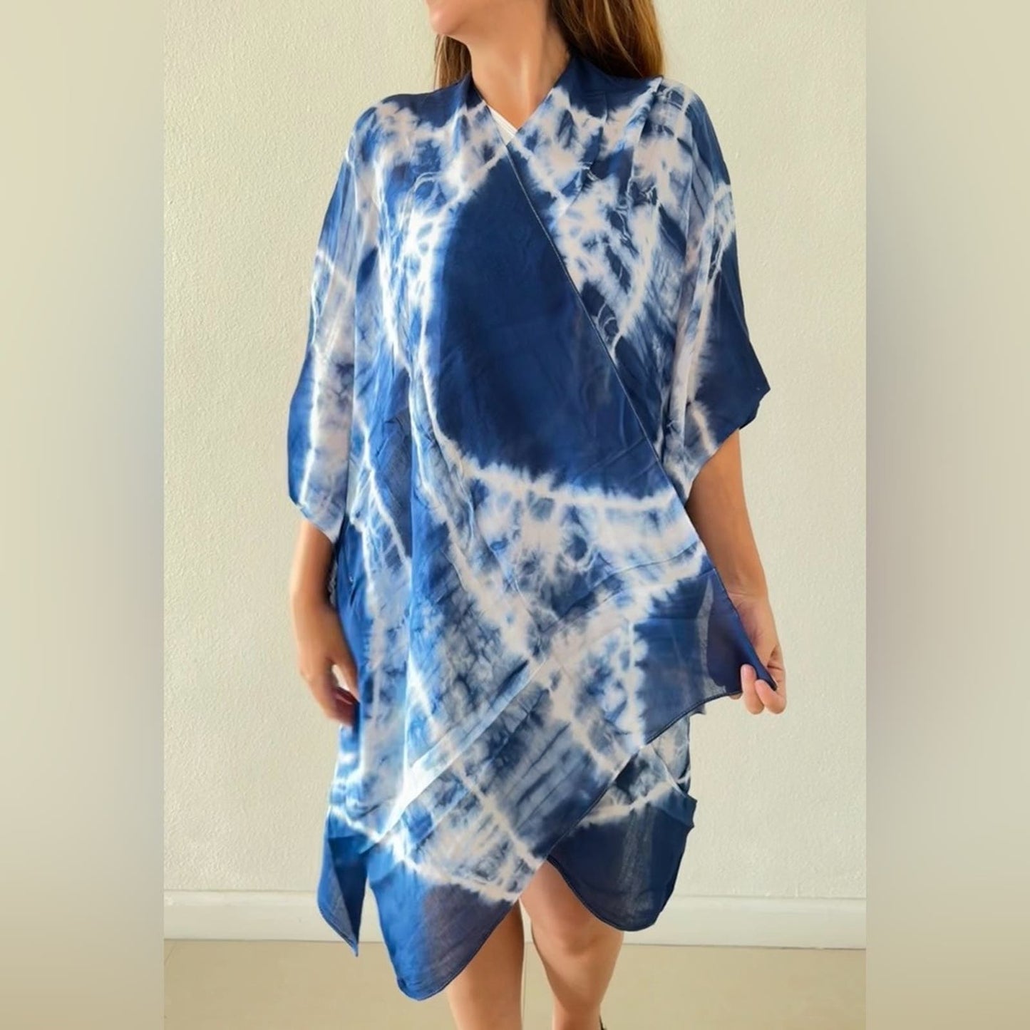 Bijoux Terner Tie dye beach cover-up Blue