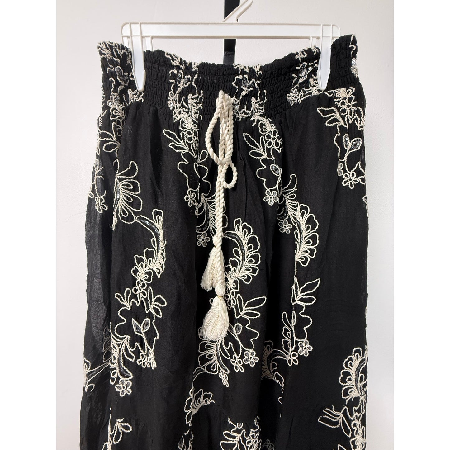 POL Embroidered Boho Maxi Skirt