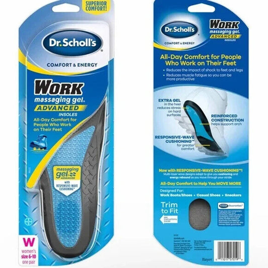 Dr. Scholl’s Women's (6-10) Work Massaging Gel Advanced Insoles, All-Day