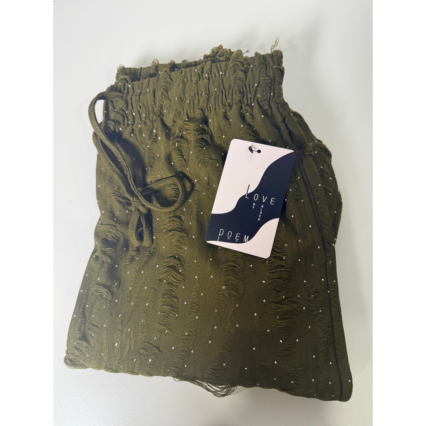 Rhinestone drawstring lounge pants