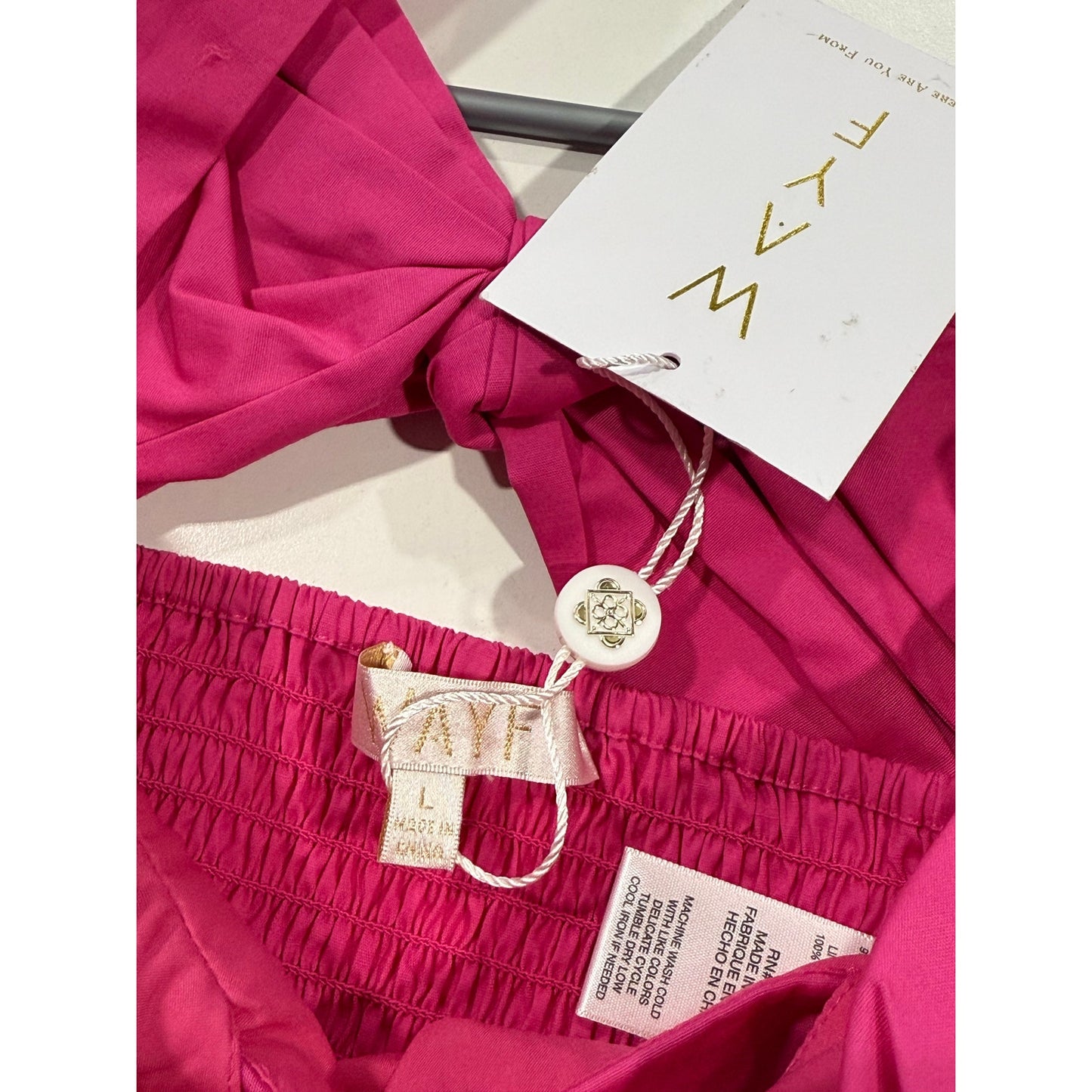 KNOTTED HALTER TOP Pink with bow