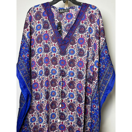 Paisley floral geo Kaftan Dresses for Women Beach Coverups, One Size