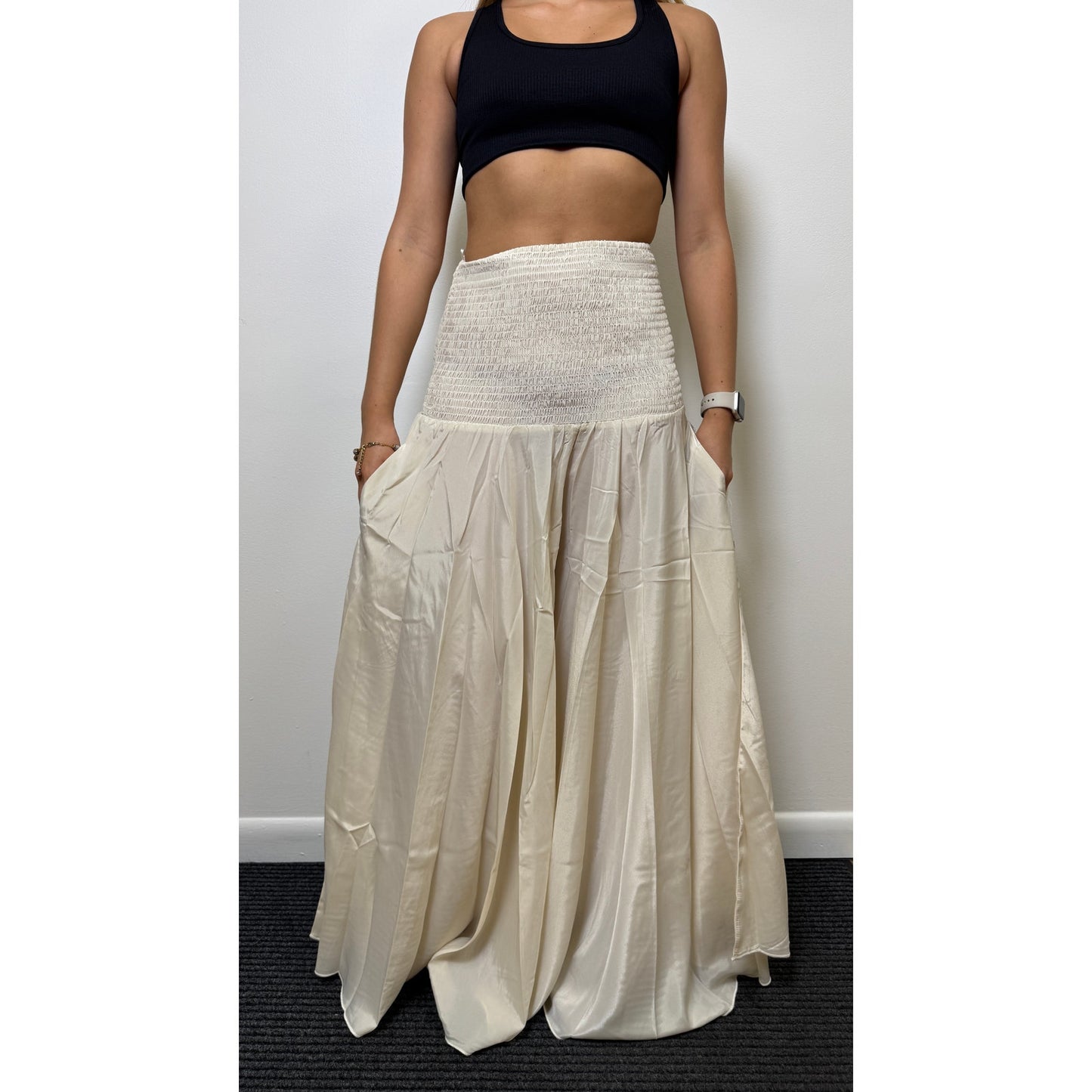 Waist Wide-Leg Pants