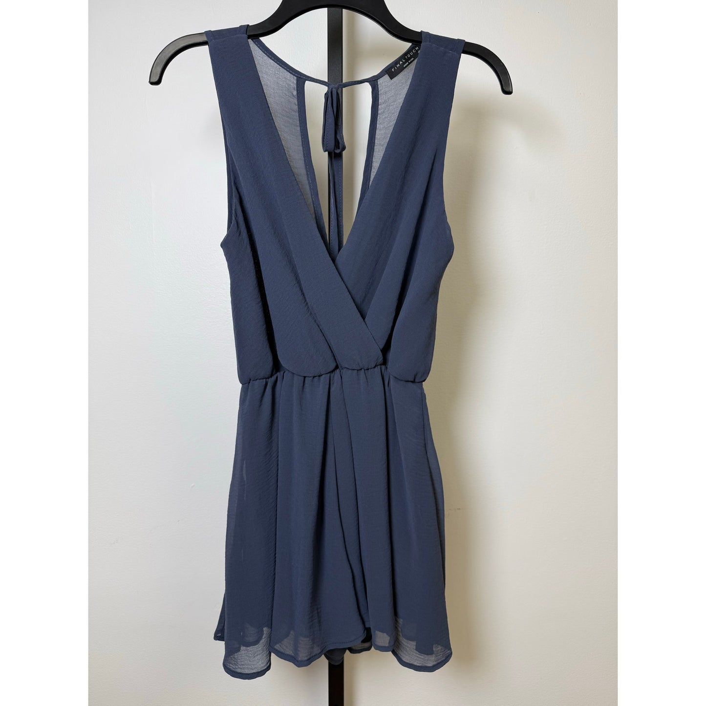 Blue V-Neck Sleeveless Romper | Lightweight Flowy Fit NWOT