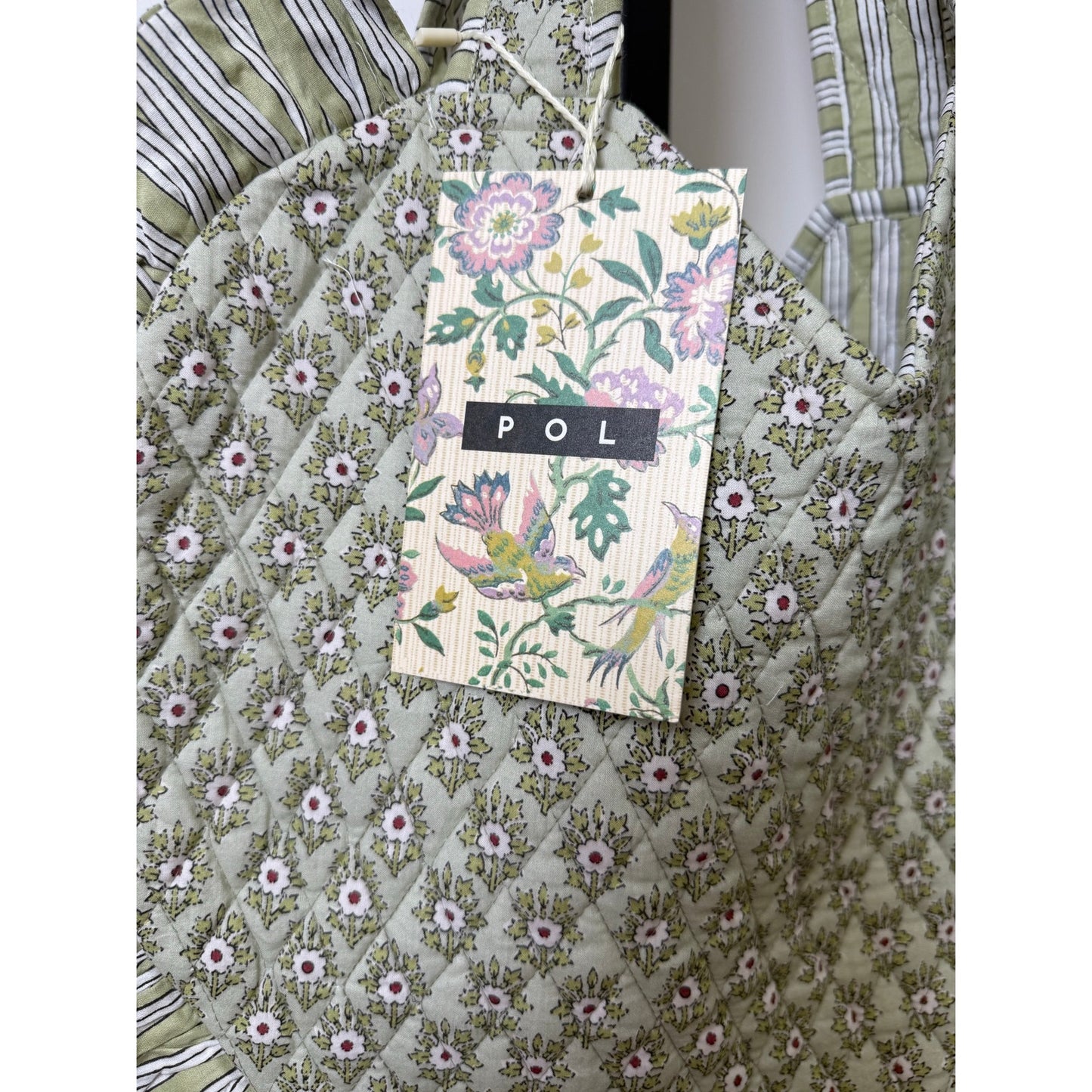 POL Floral Quilted Tote Bag – One Size