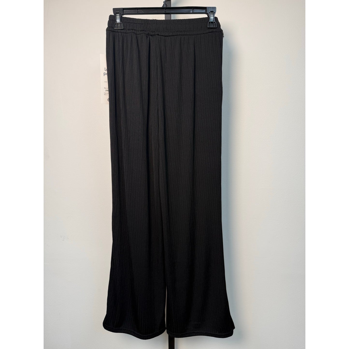 Ribbed High-rise Drawstring Wide Leg Pants