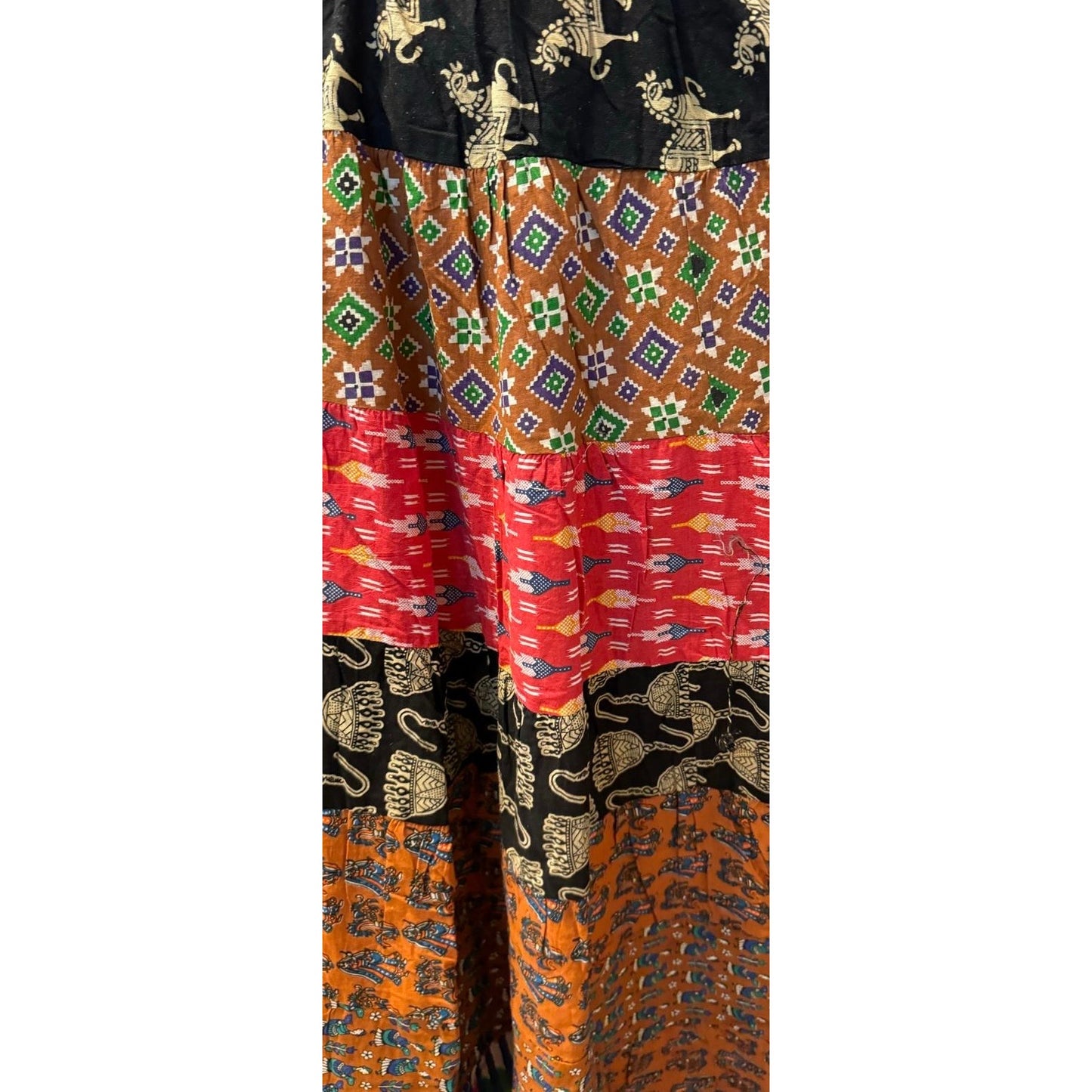 Multi-patch maxi Bohemian Dress