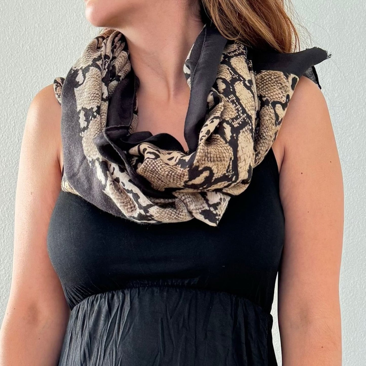 Snake Skin Print Shawl- Scarf