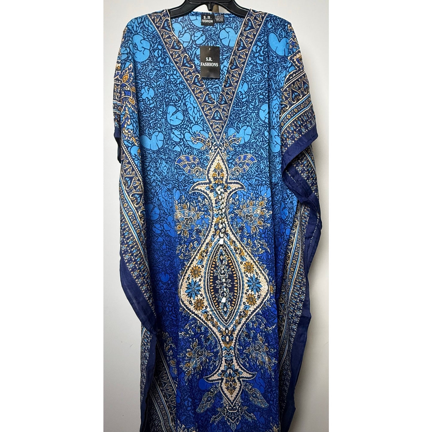 Women's Kaftan Print Kimono Stylish Loungewear, Beach Cover-Up