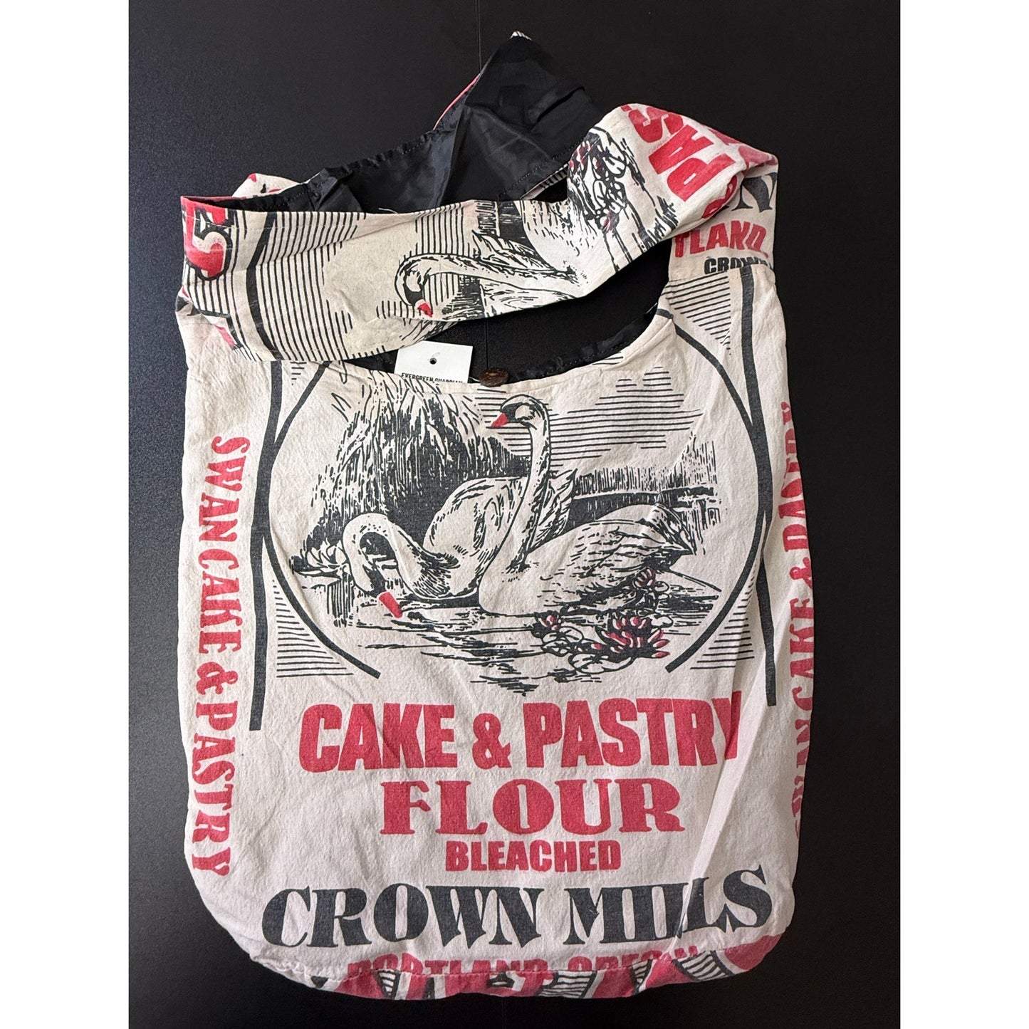Cake Flour Sack Purse Bag Cotton Tote Vintage Look Feed Sack Cross Body