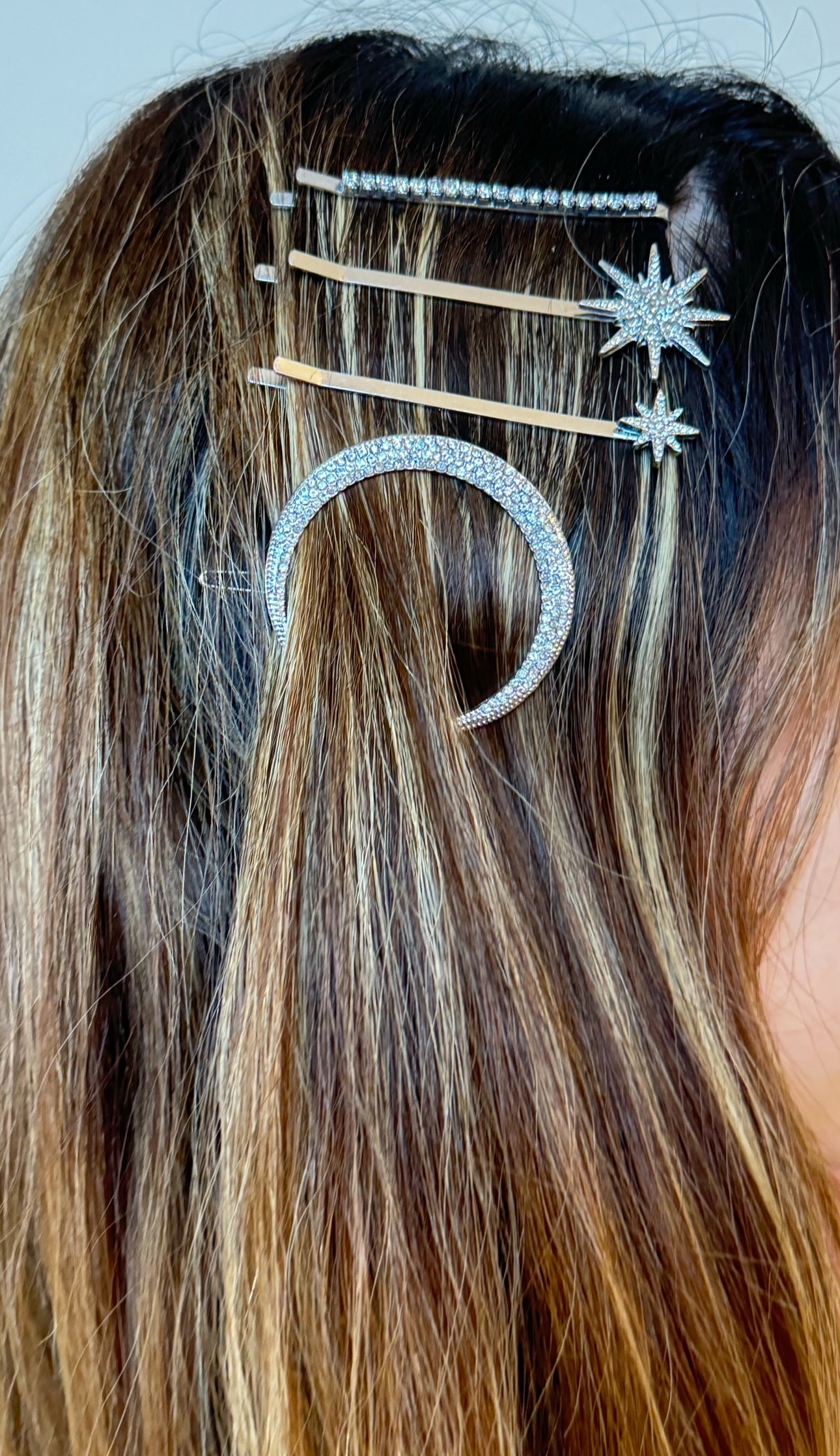 Hair clips set 4 pcs gold