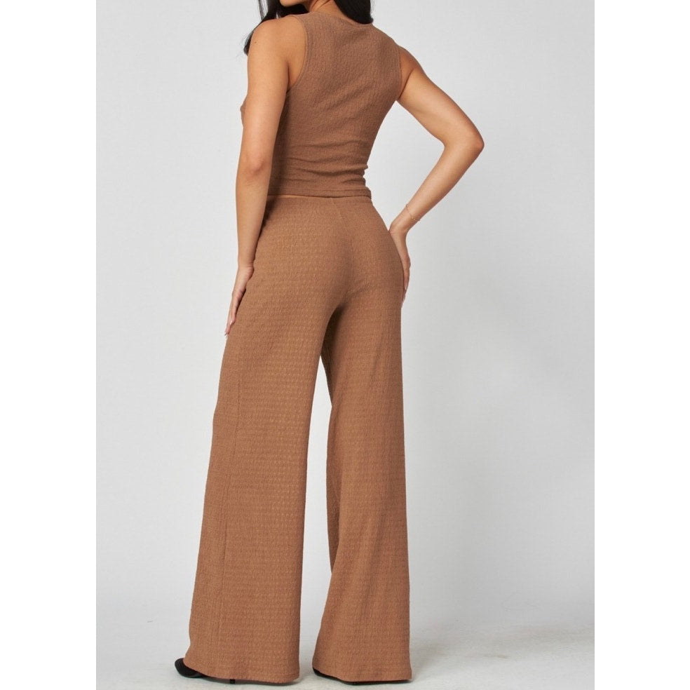 Sunday Shoreline Waffle-Knit Two-Piece Set