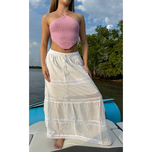 Women’s Long Cotton Lightweight Maxi Swimwear Cover-up Skirt