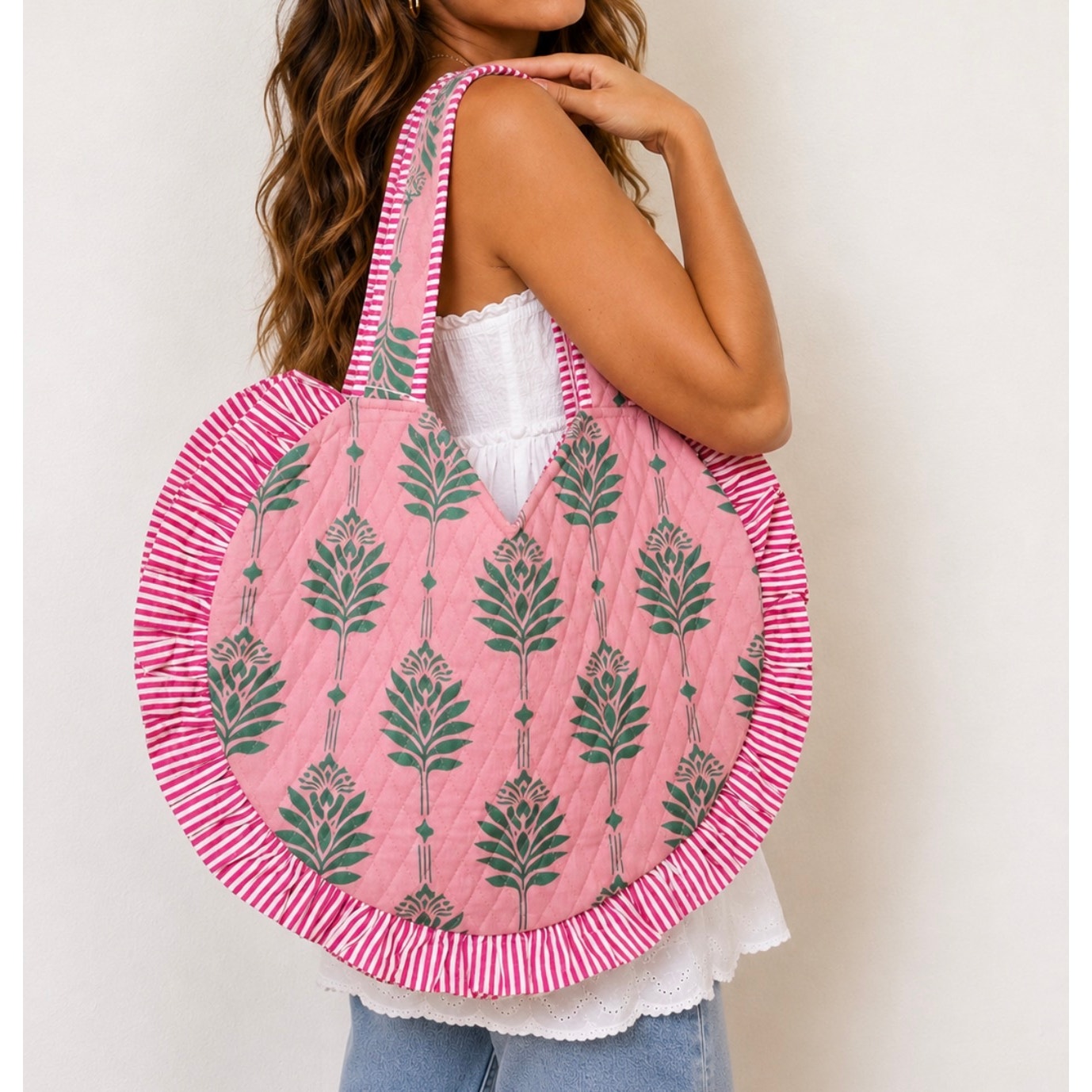 POL Floral Quilted Tote Bag – One Size