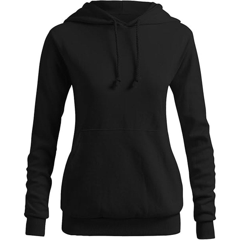 CLOVERY Women's Solid Hoodie Pocket Long Sleeve Hoodie