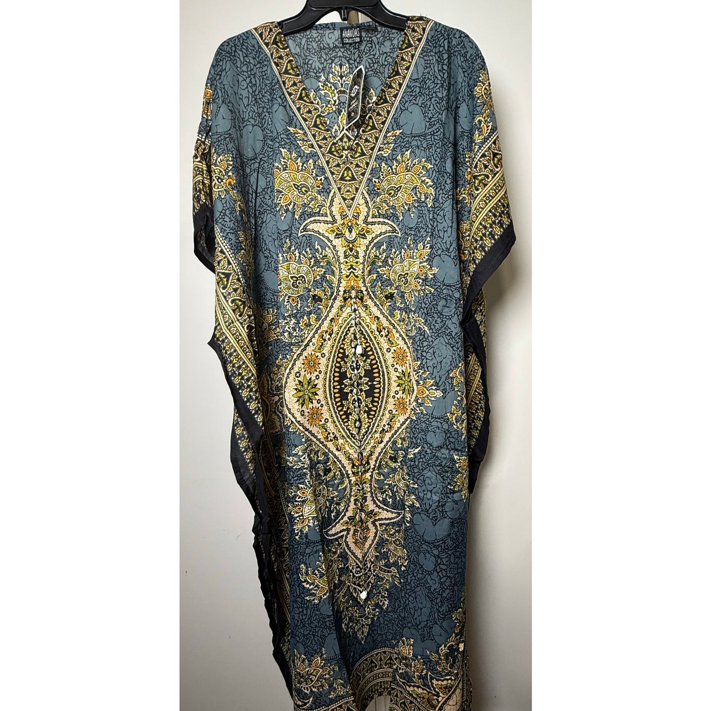 Women's Kaftan Print Kimono Stylish Loungewear, Beach Cover-Up