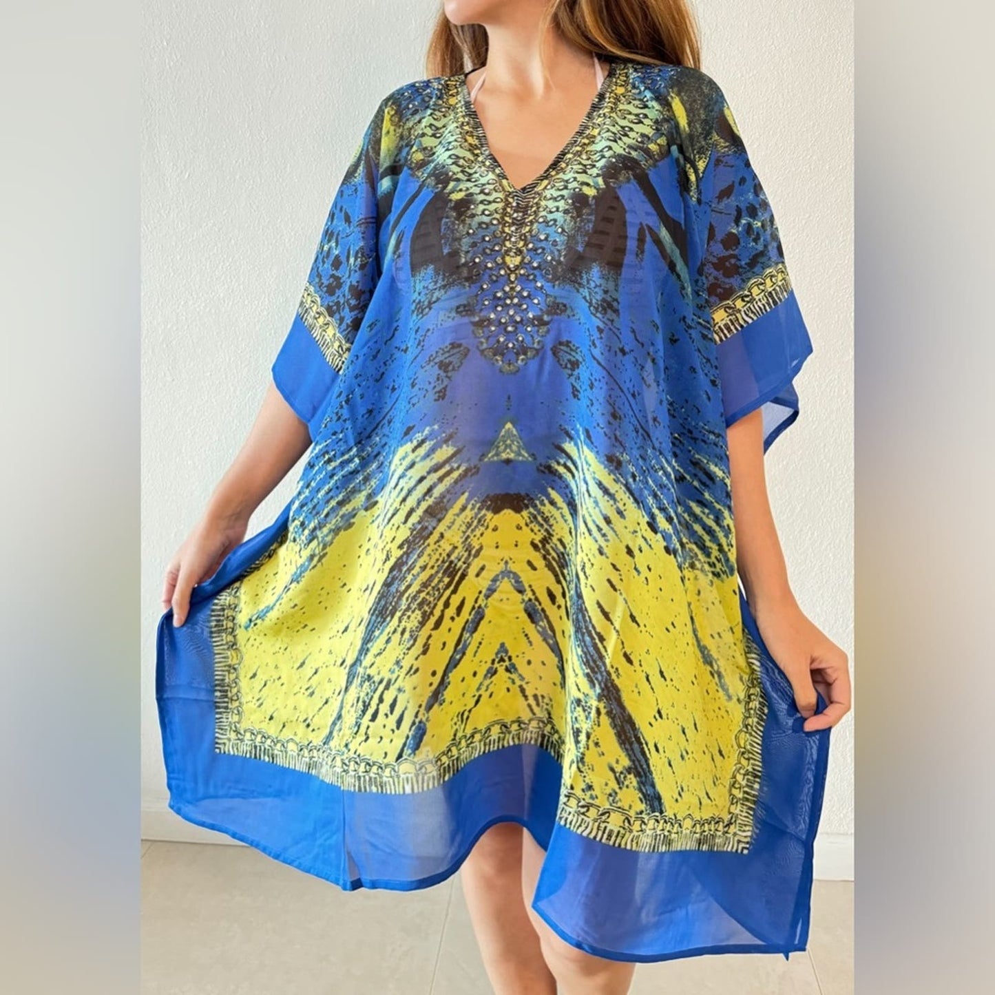 Bijoux Terner Geo beachwear cover up