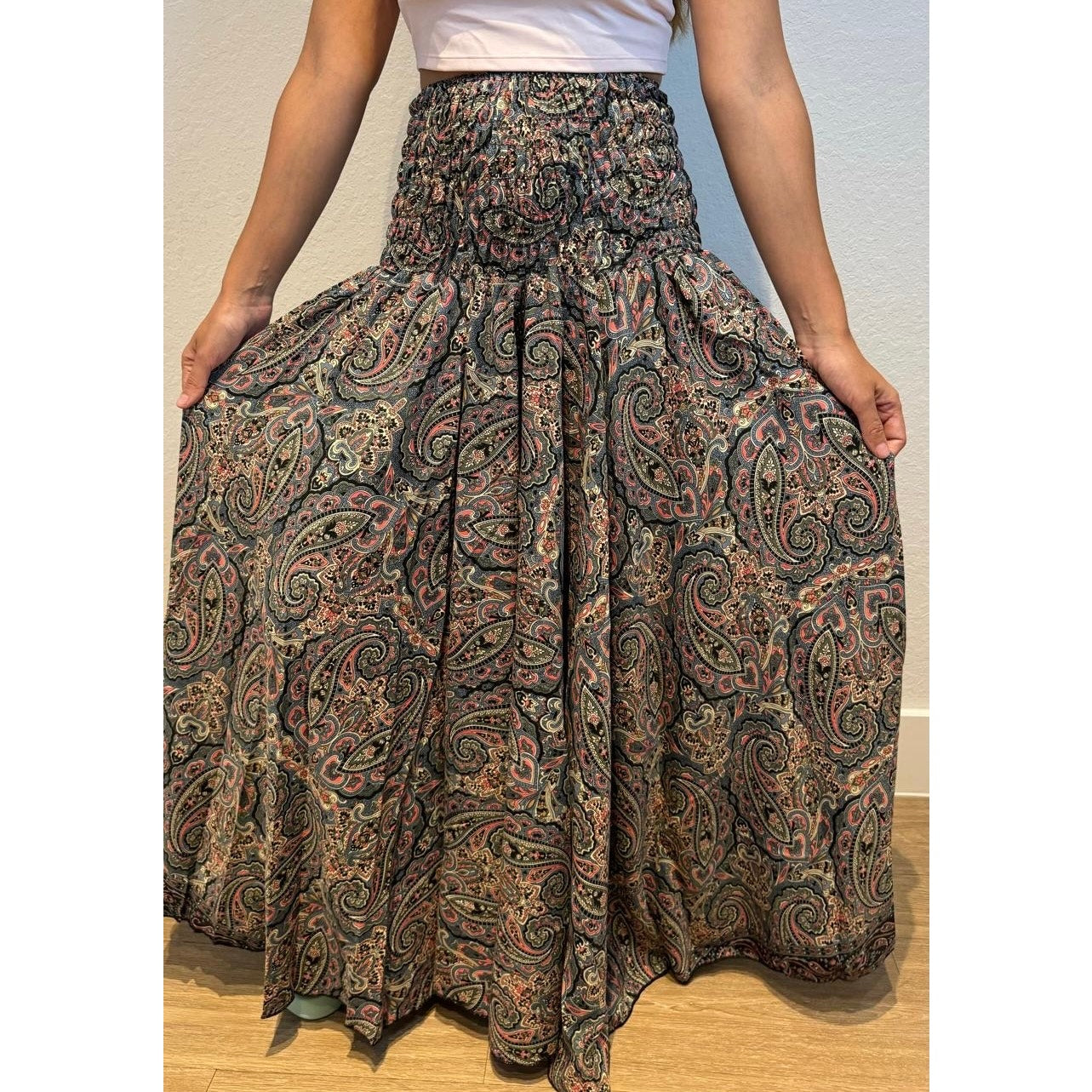 Maxi Pants Wide Leg High Waisted