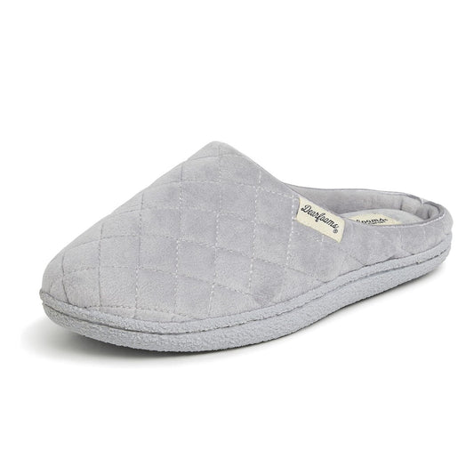 Dearfoams Women's Leslie Washable Memory Foam Terry Clog with Wide Widths Slipper