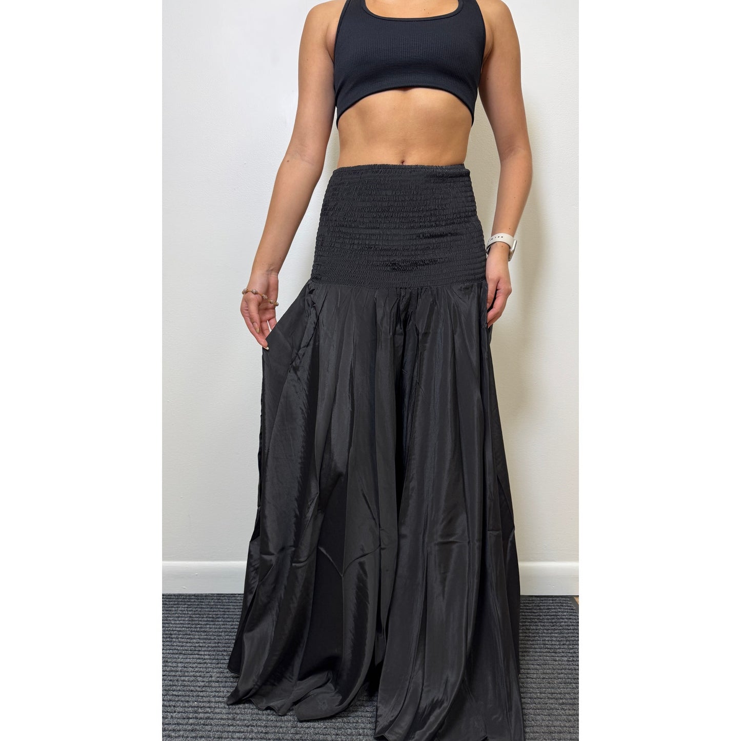 Waist Wide-Leg Pants