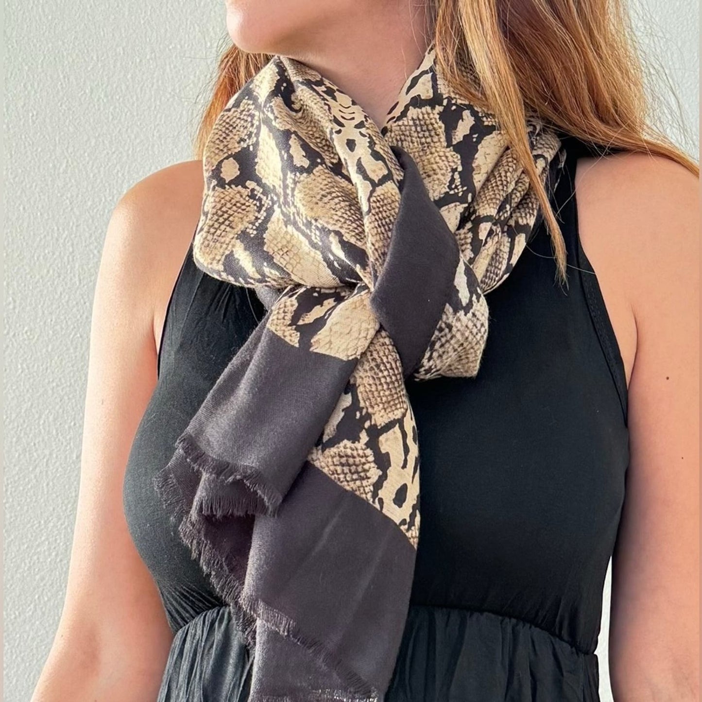 Snake Skin Print Shawl- Scarf