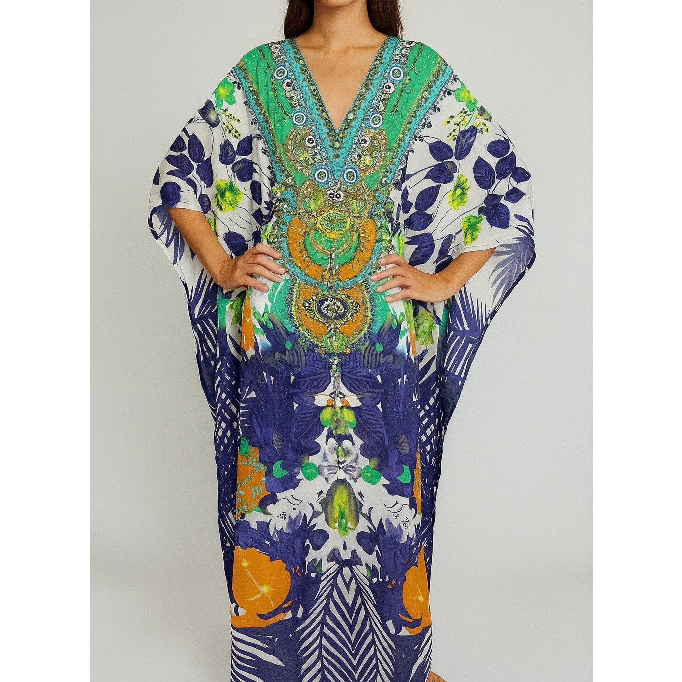 Kaftan Dresses for Women Beach Coverups, One Size Kaftans for Loungewear & Swimwear Modern Long Caftans
