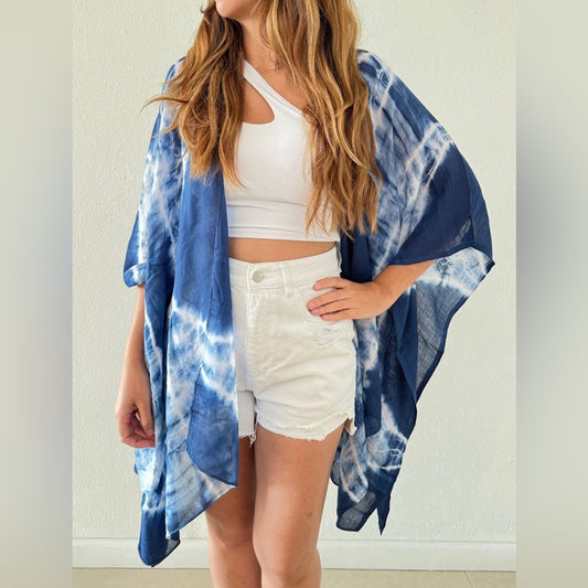 Bijoux Terner Tie dye beach cover-up Blue