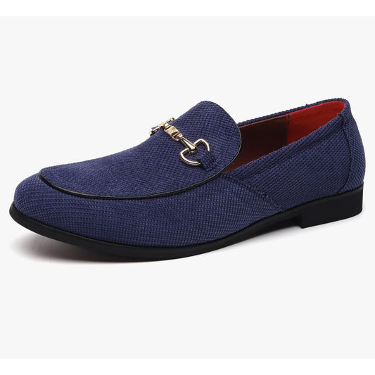 LCQL Men's Luxury Velvet Penny Loafer Shoes Noble Slip-on Casual Suede Loafer