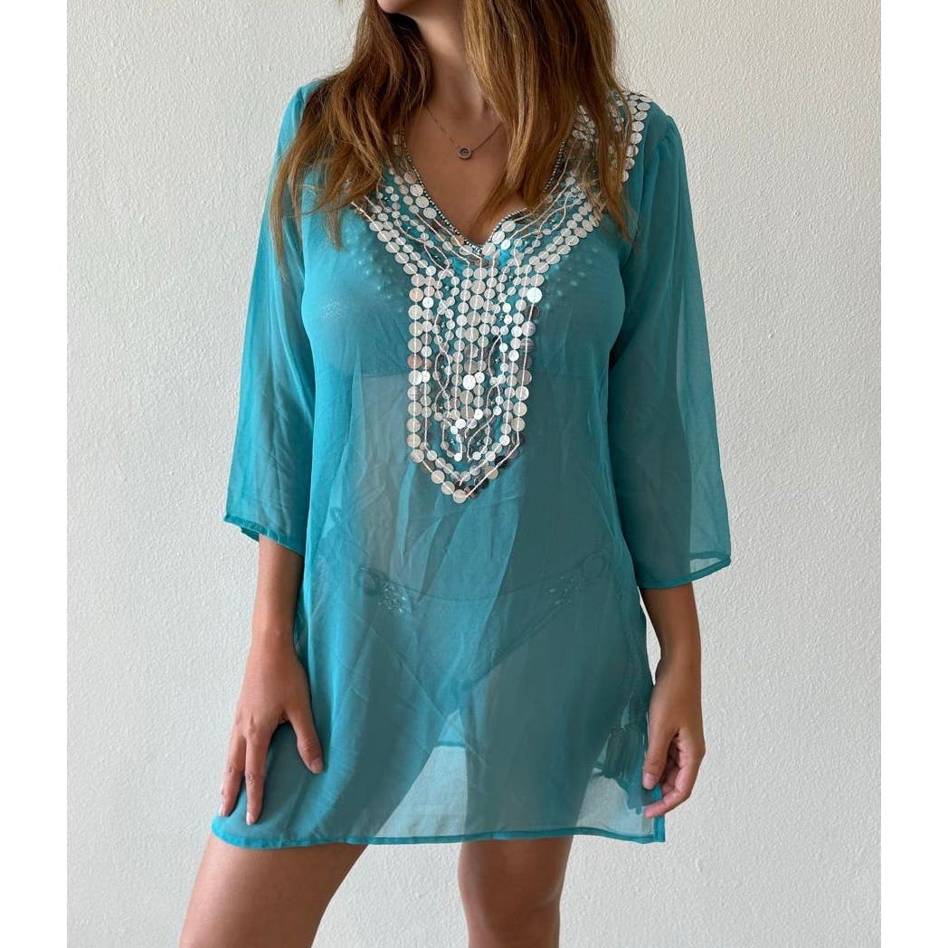 Women's Embellished Cover Up Beachwear Coverups