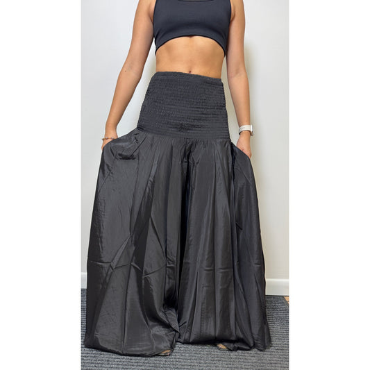 Waist Wide-Leg Pants