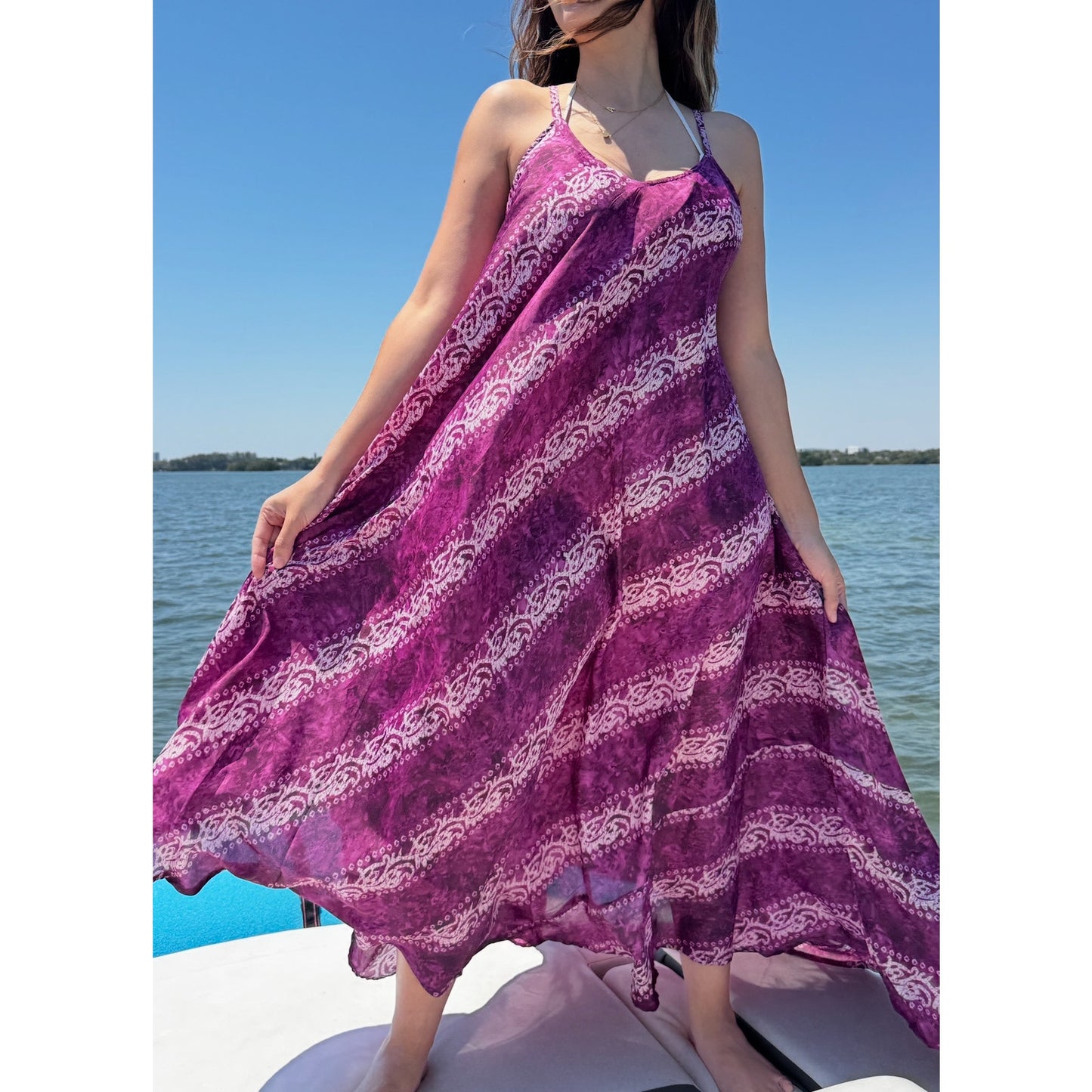 Summer casual women’s dress bohemian swimwear cover up