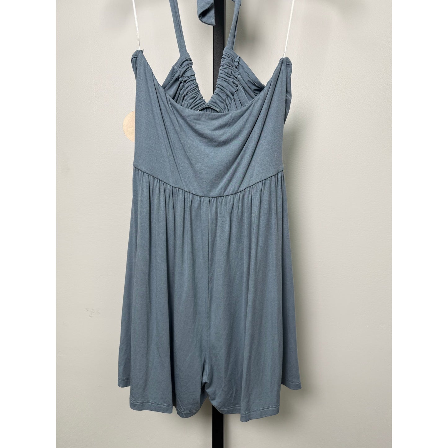 Women’s Halter Romper – Soft Blue/Slate
