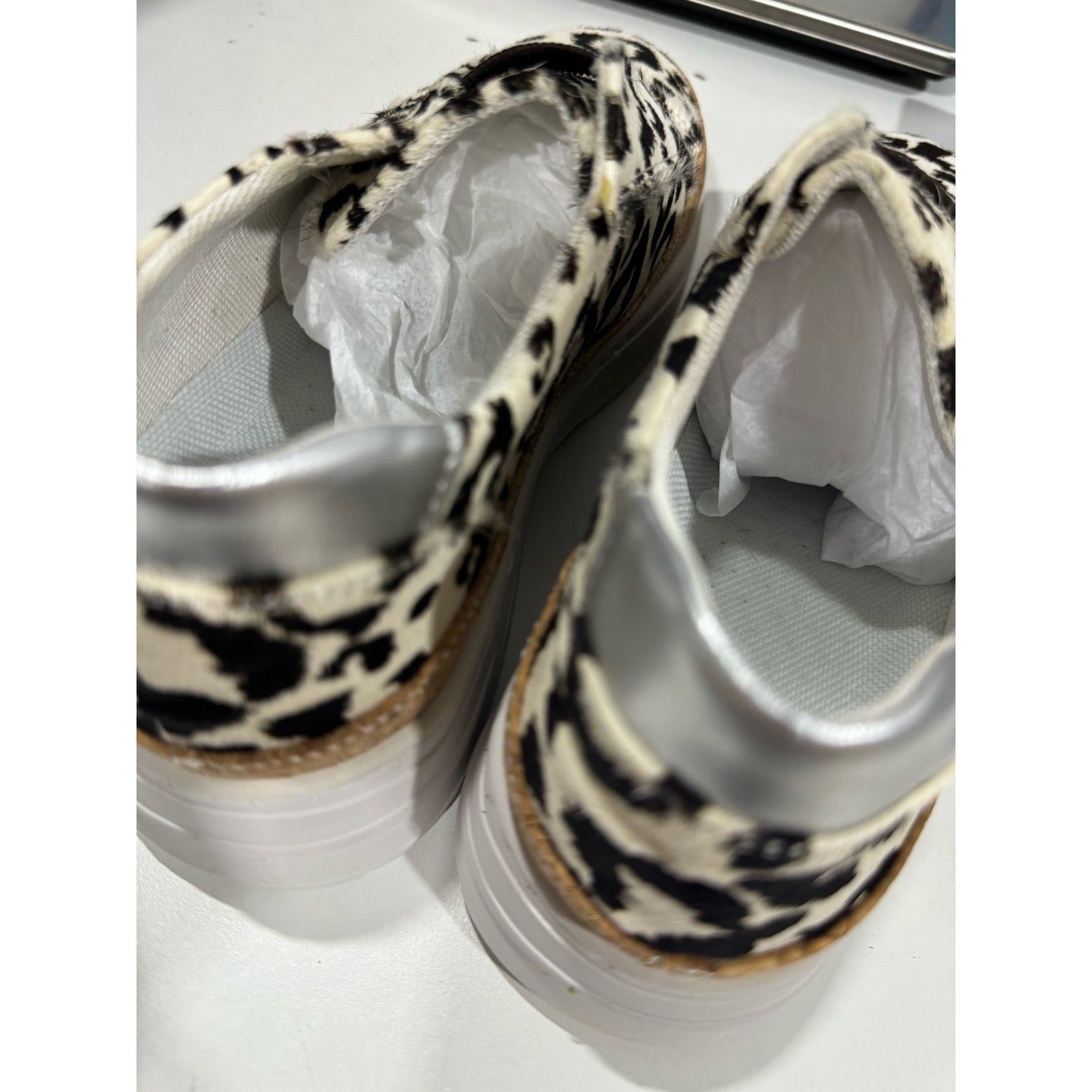 Trsorini Women Fashion Sneakers shoes Comfort Lightweight Cow Leopard Print Shoes for Lady