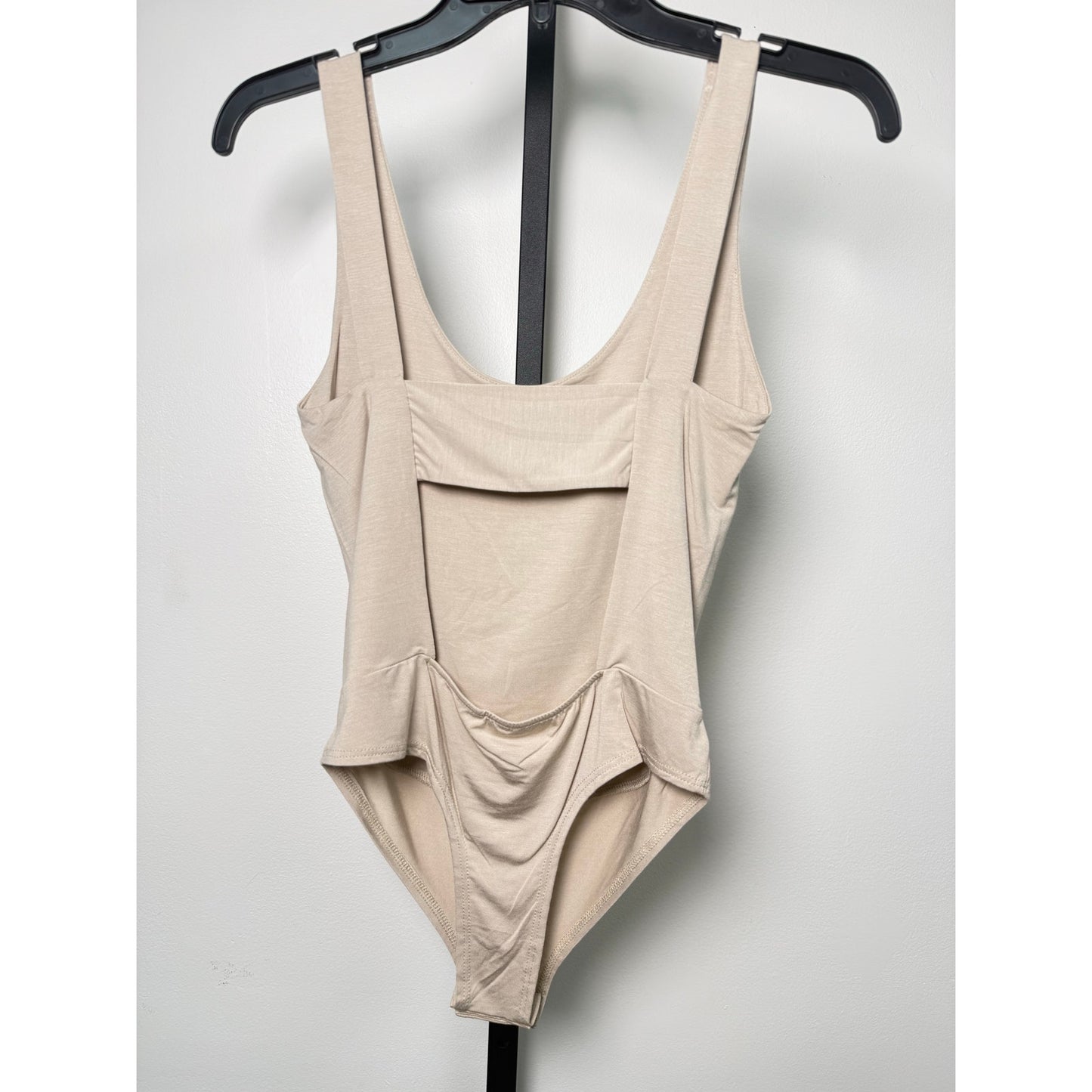 Beige Open-Back Bodysuit – NWOT