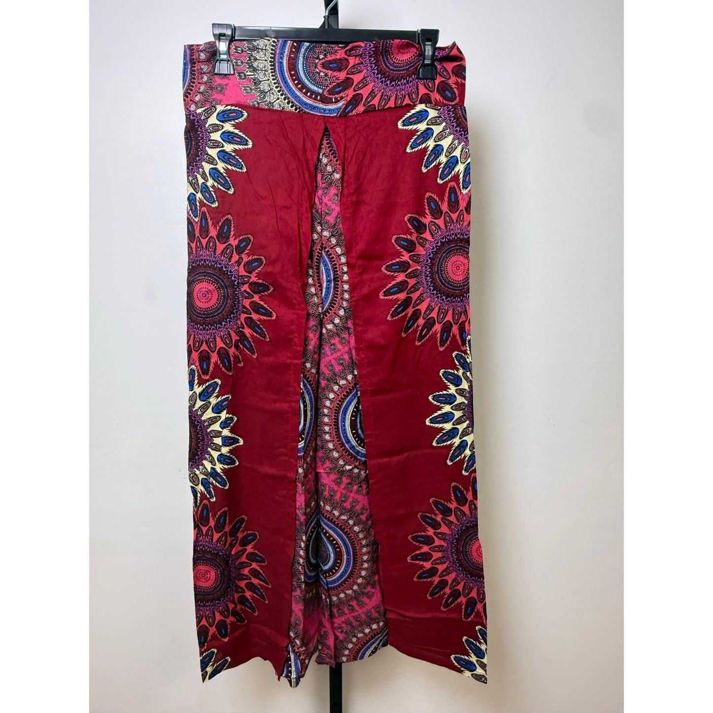 Boho Wide-Leg Wrap Pants – One Size