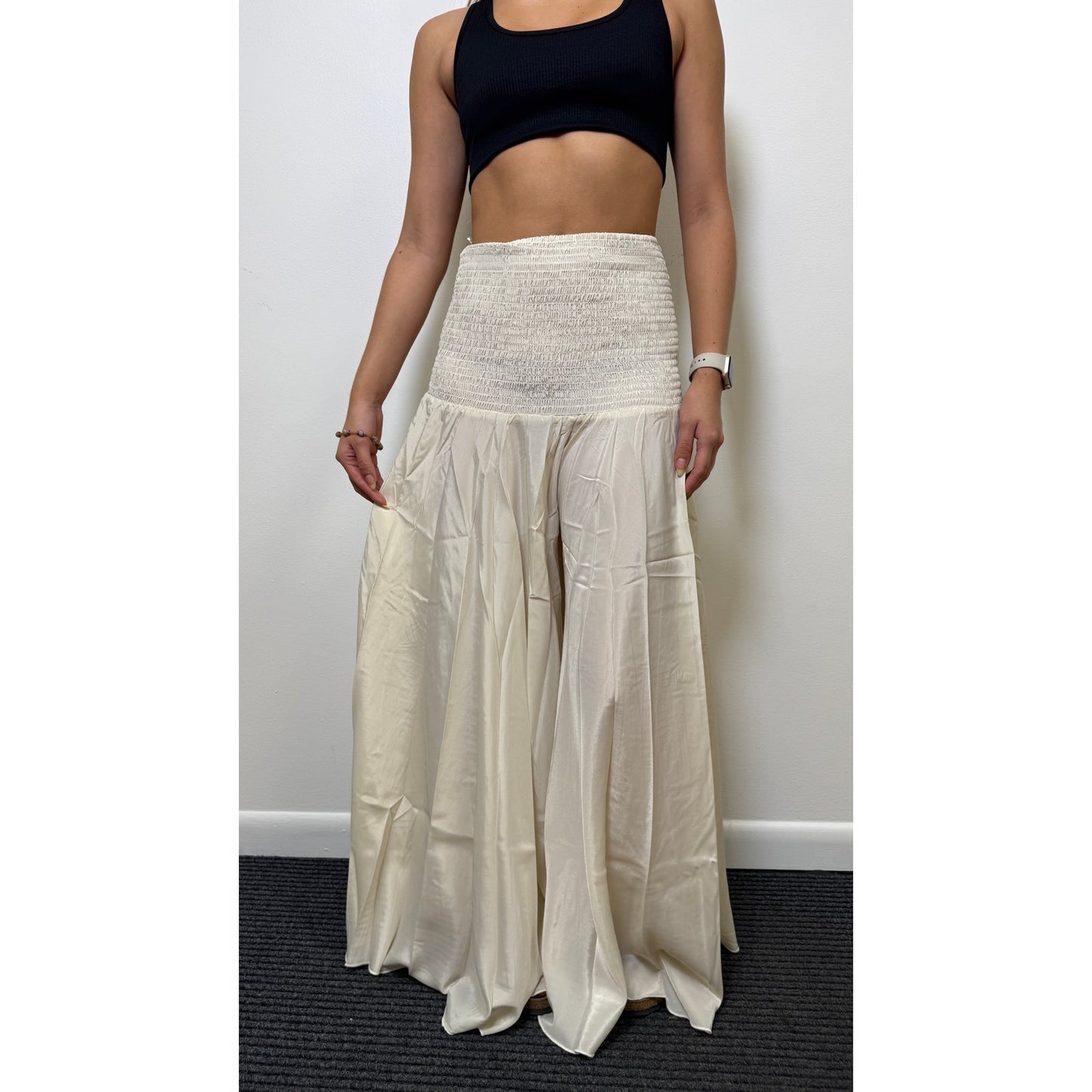 Waist Wide-Leg Pants