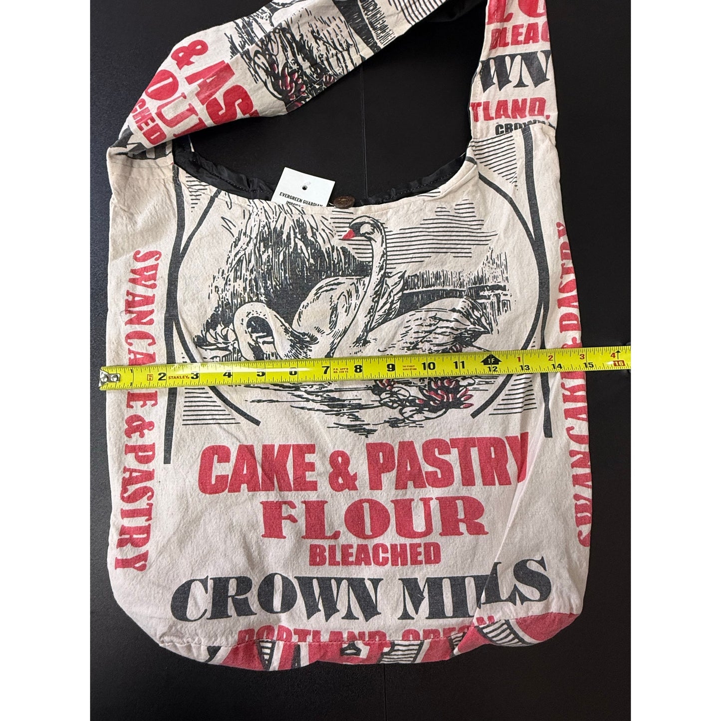 Cake Flour Sack Purse Bag Cotton Tote Vintage Look Feed Sack Cross Body