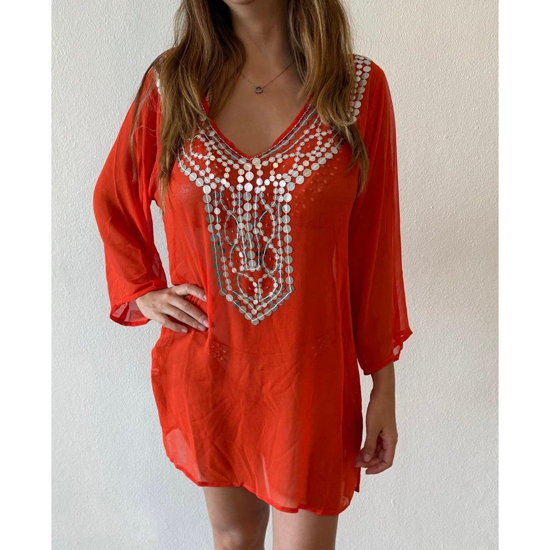 Women's Embellished Cover Up Beachwear Coverups