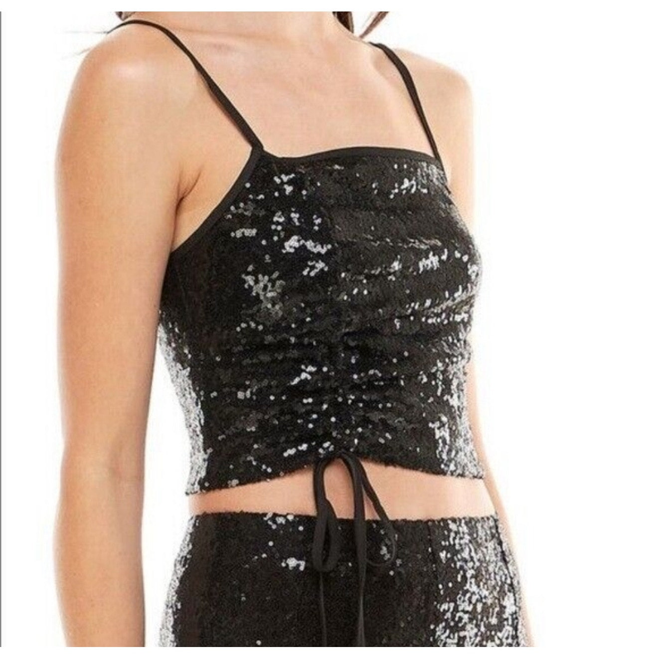 WAYF Sequin crop top