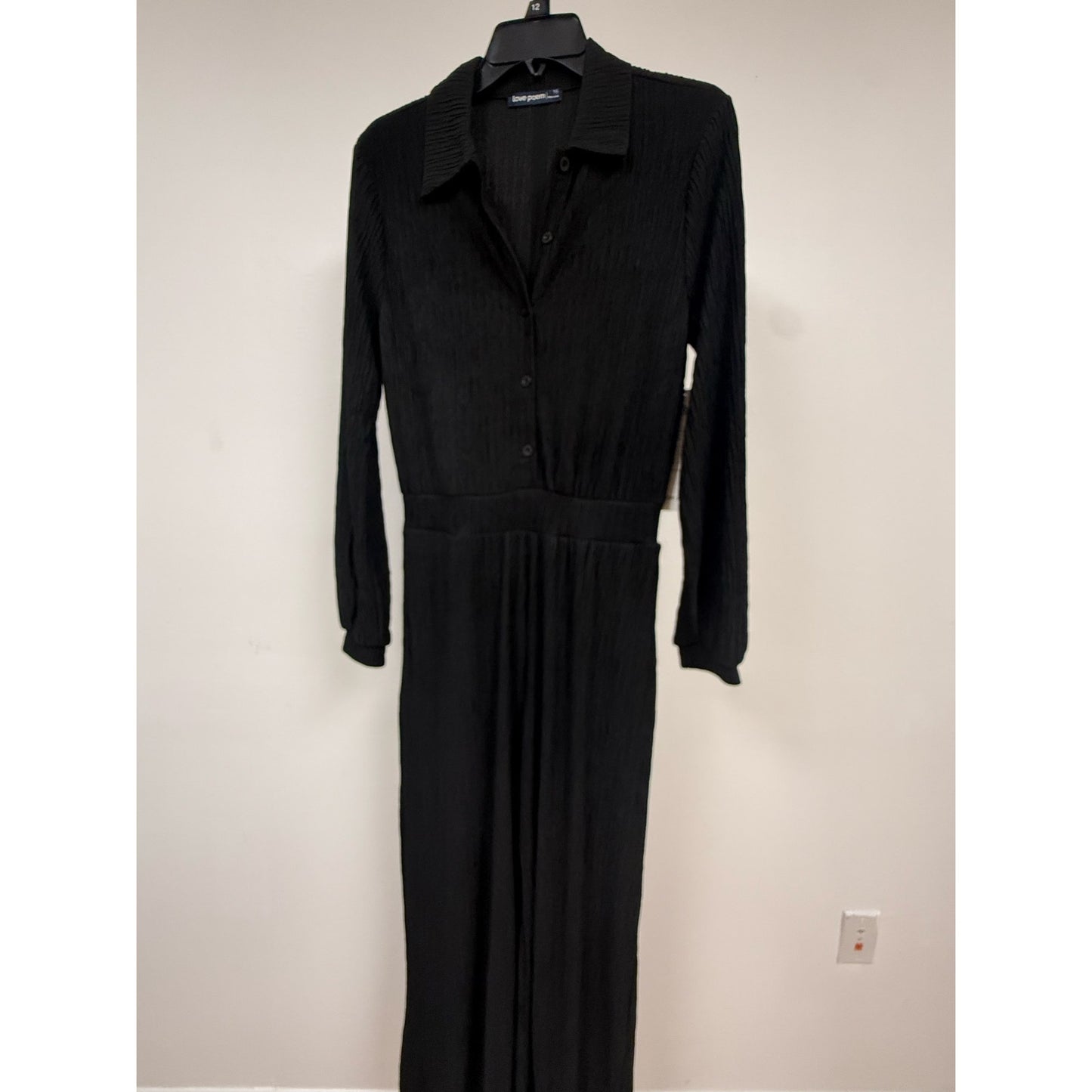 Crinkled Plisse Button Up Casual Jumpsuit
