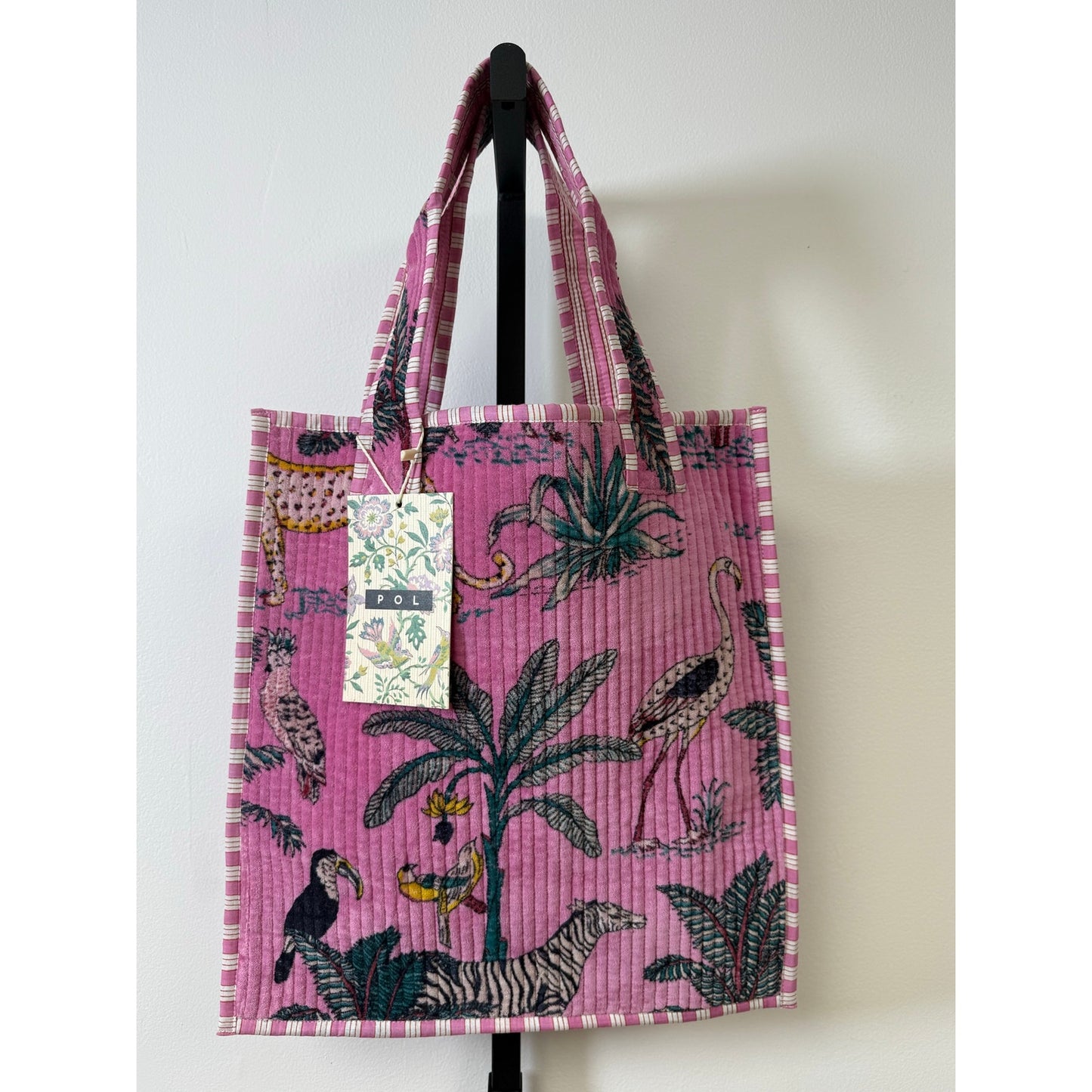 Quilted Floral POL Tote Bag