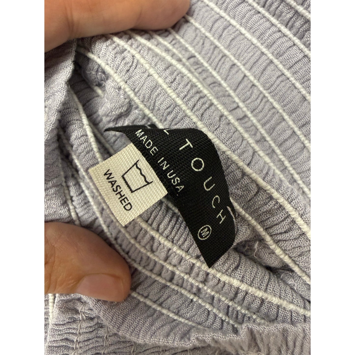 Wide smock waist wide leg pant